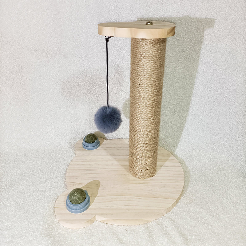 Solid Wood Interactive Pet Turntable And Chew Toy