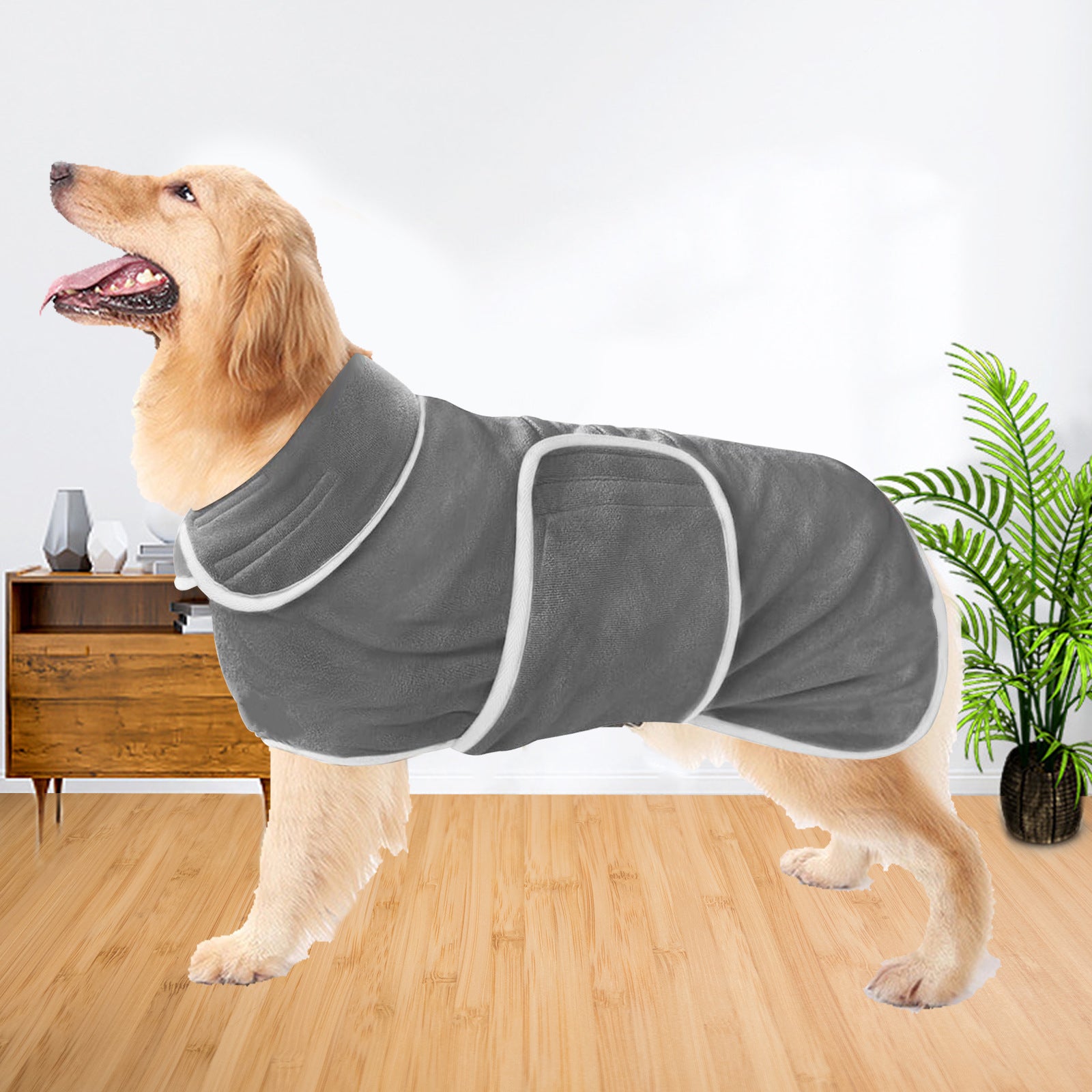Pet Super Absorbent Bathrobe Pajamas Coat Outfit Costume