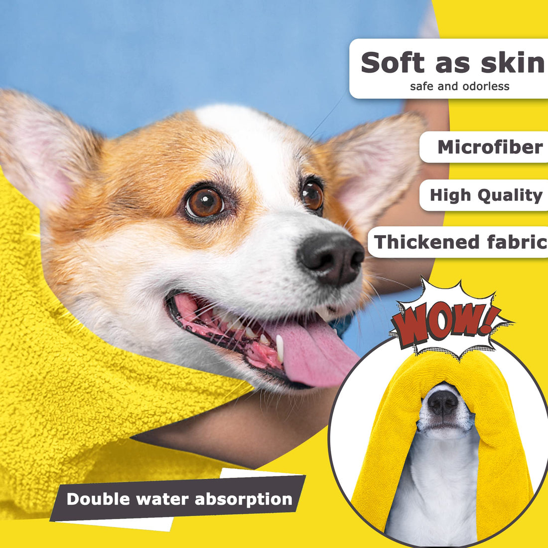 Pet Super Absorbent Quick Dry Microfiber Bath Towel