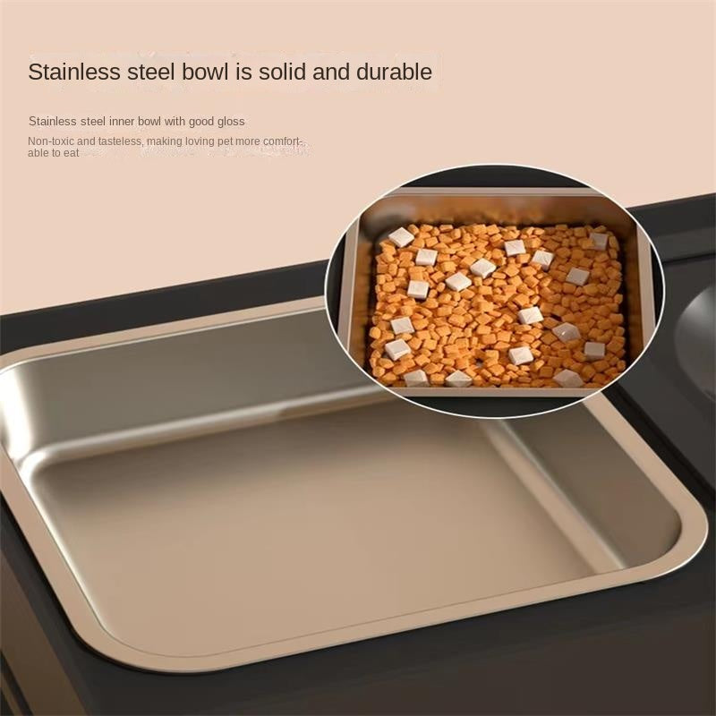 Adjustable Height Pet Double Bowl Stainless Stand Feeder