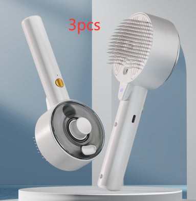 Self Cleaning Steam Grooming Hair Removal Pet Brush