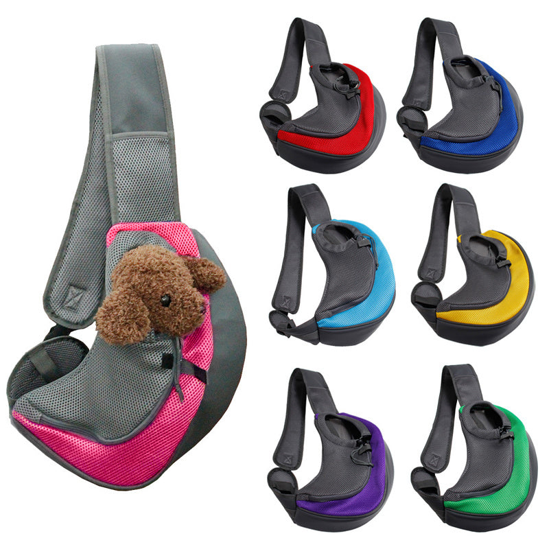 Mesh Oxford Pet Carrier Sling Bag For Outdoor Travel