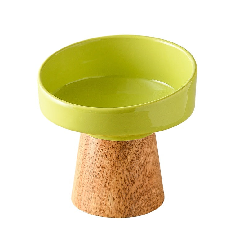 Elevated Ceramic Feeding Water Bowl Pet Dining Dish