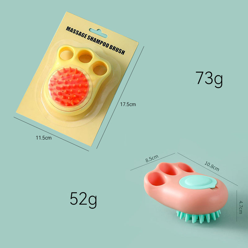 Pet Bath Massage Comb Cleaning Grooming Brush Tool