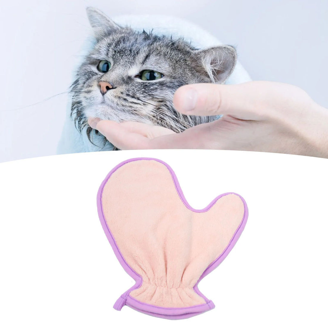 Pet Double Sided Absorbent Bath Towel Cleaning Gloves