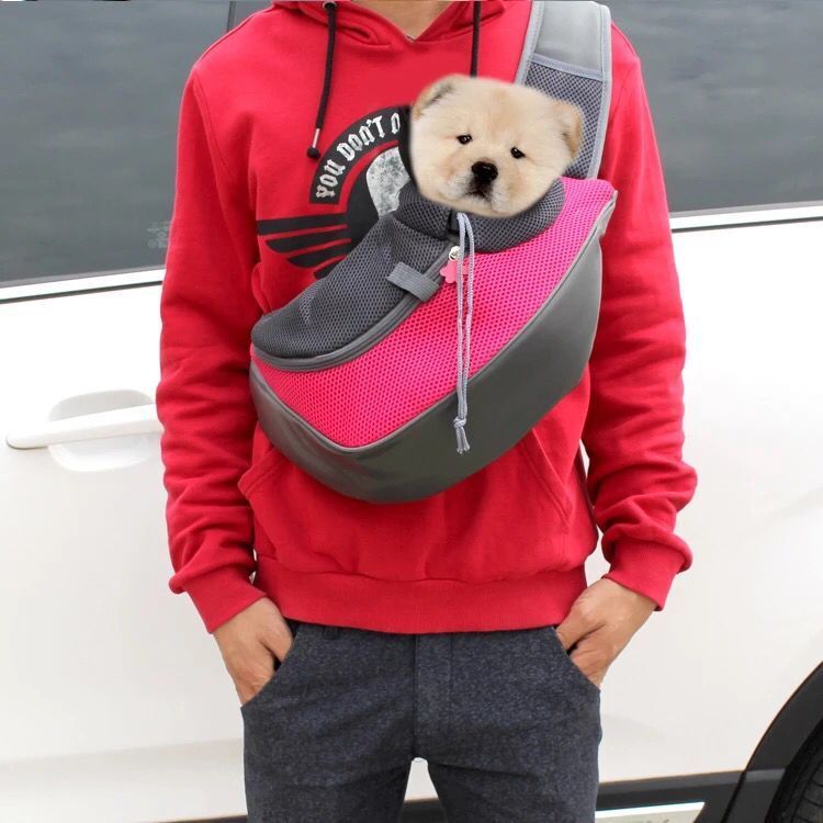 Mesh Oxford Pet Carrier Sling Bag For Outdoor Travel