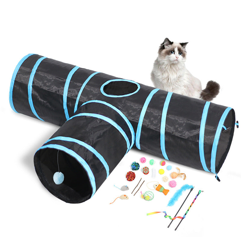 Foldable Pet Tunnel Climbing Toy For Indoor Play