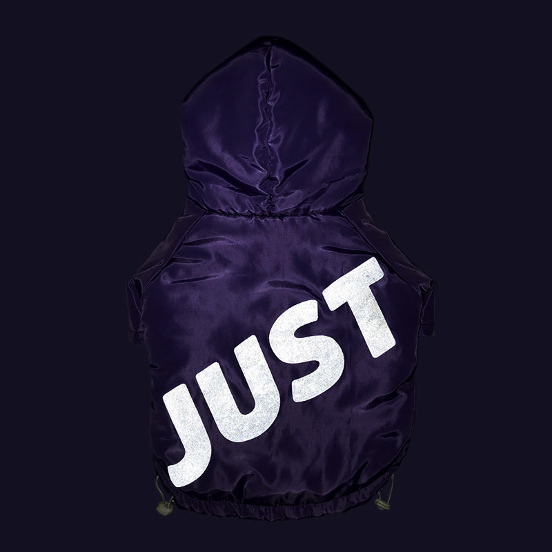 Warm Cotton Padded Pet Winter Jacket For Cold Weather
