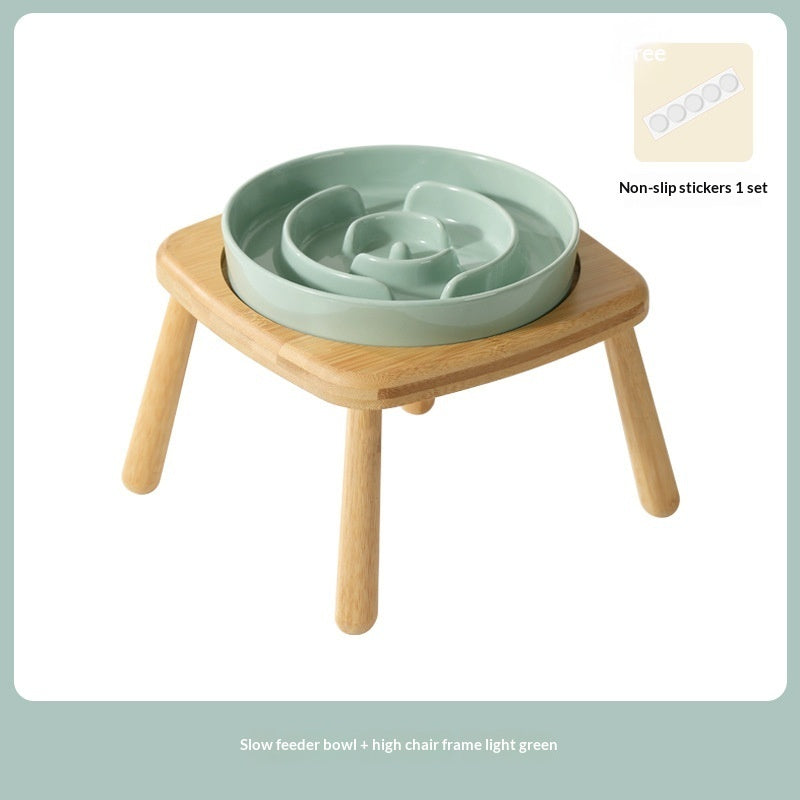Ceramic Slow Feeding Anti Choking Tip Proof Pet Bowl